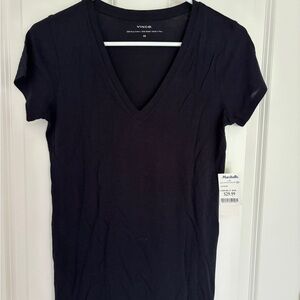 Vince Black Fitted Short Sleeve Tee